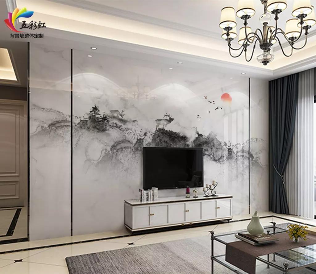 当简约遇上新中式, 客厅电视背景墙总能让人心动!