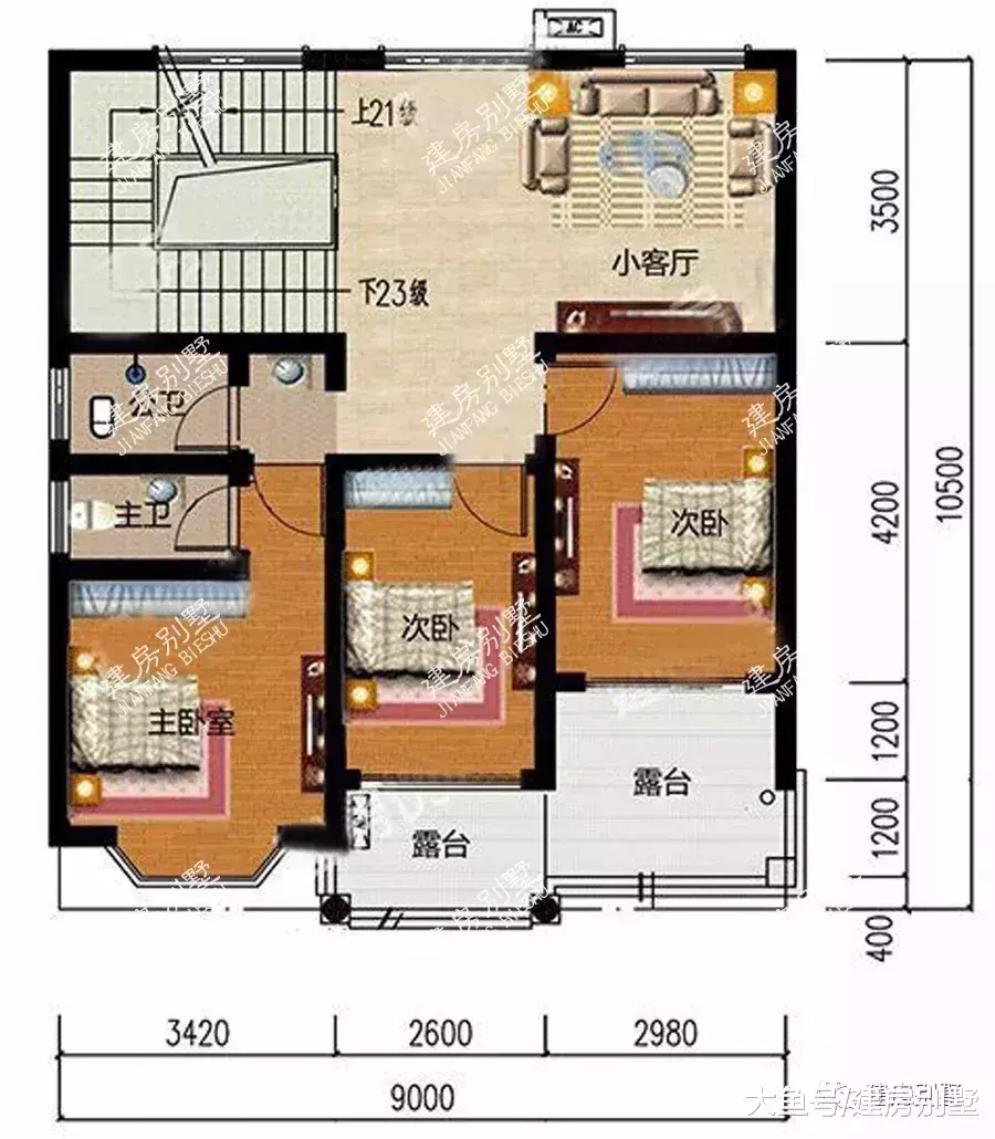 25万也能建三层别墅, 第一栋施工简单, 第二栋平屋顶很省钱