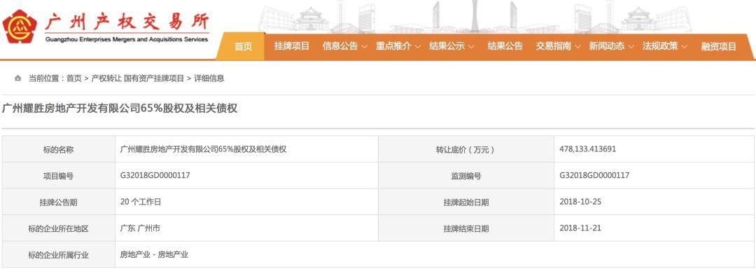 47.8亿! 汉溪长隆地铁上盖靓地转让65%股权 会是越秀的菜吗?