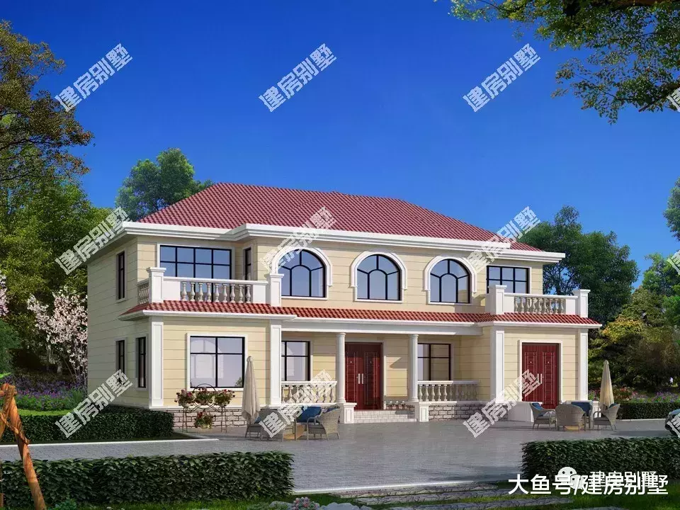 带大堂屋的两层自建房, 堂屋单独建一间的户型, 美观又实用