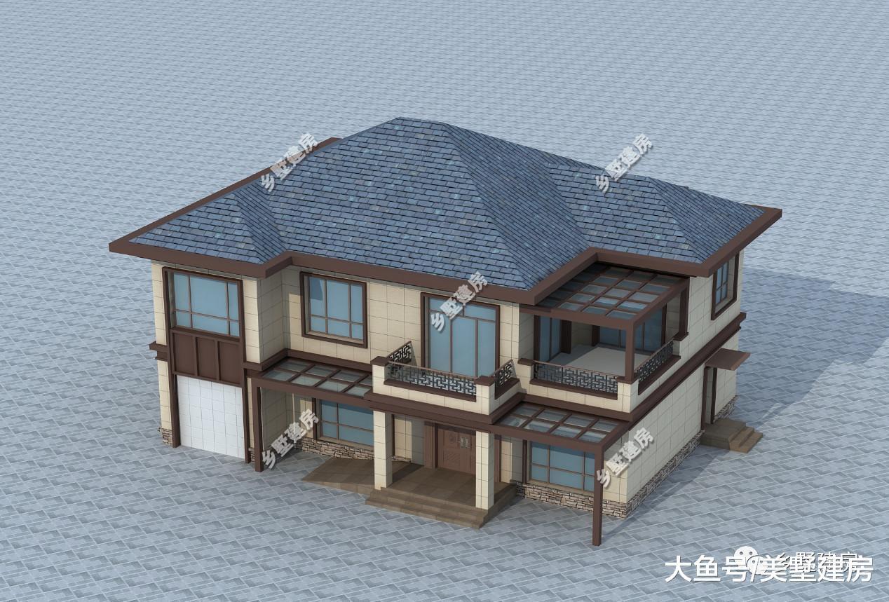 典雅外观+新中式内装, 15X12米农村别墅, 碰撞间尽显不凡!
