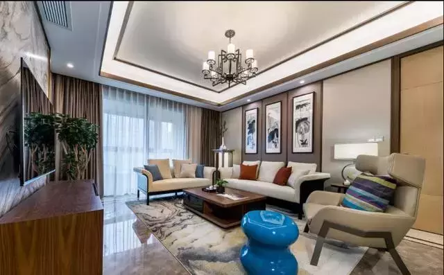 125㎡现代中式, 不笨重不老气, 却庄重高档!