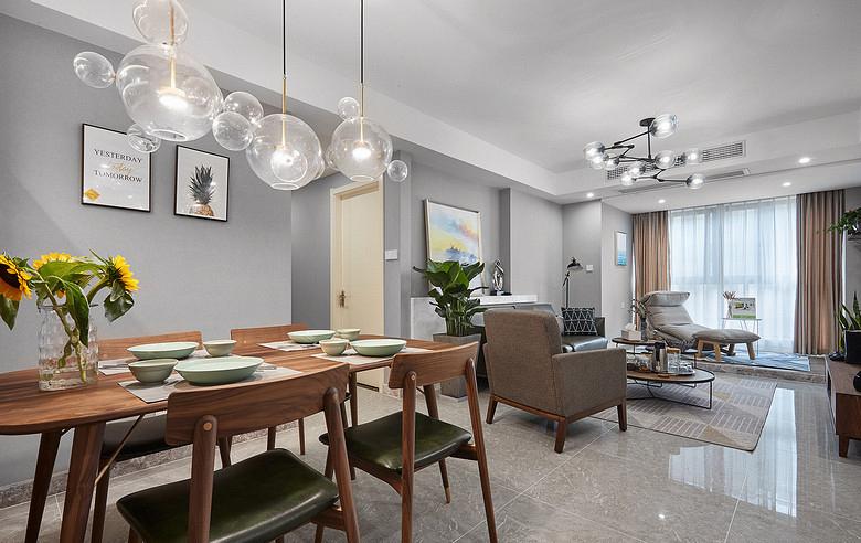 100平米现代北欧风格三室二厅装修案例 打造一个简单却又温馨舒适的家