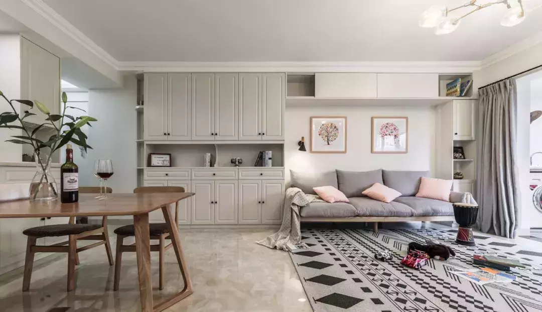 案例 | 104平现代简约三居室, 改几堵墙就让房子实用多了