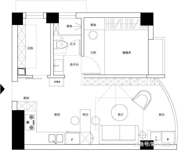 90后厦门小夫妻40㎡的简约清新家, 这样合理布局, 小婚房也能功能大!