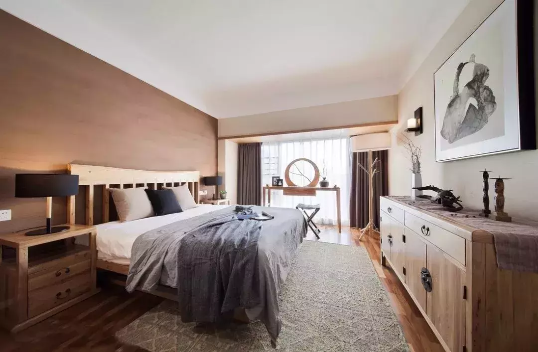 新中式风的卧室设计, 这样的房间睡着可真舒适