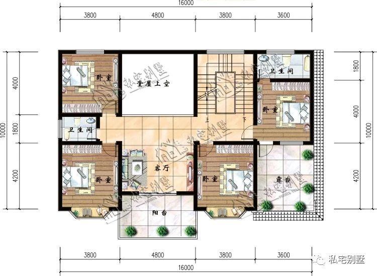 大堂屋农村首选户型, 两层半别墅就要这样盖