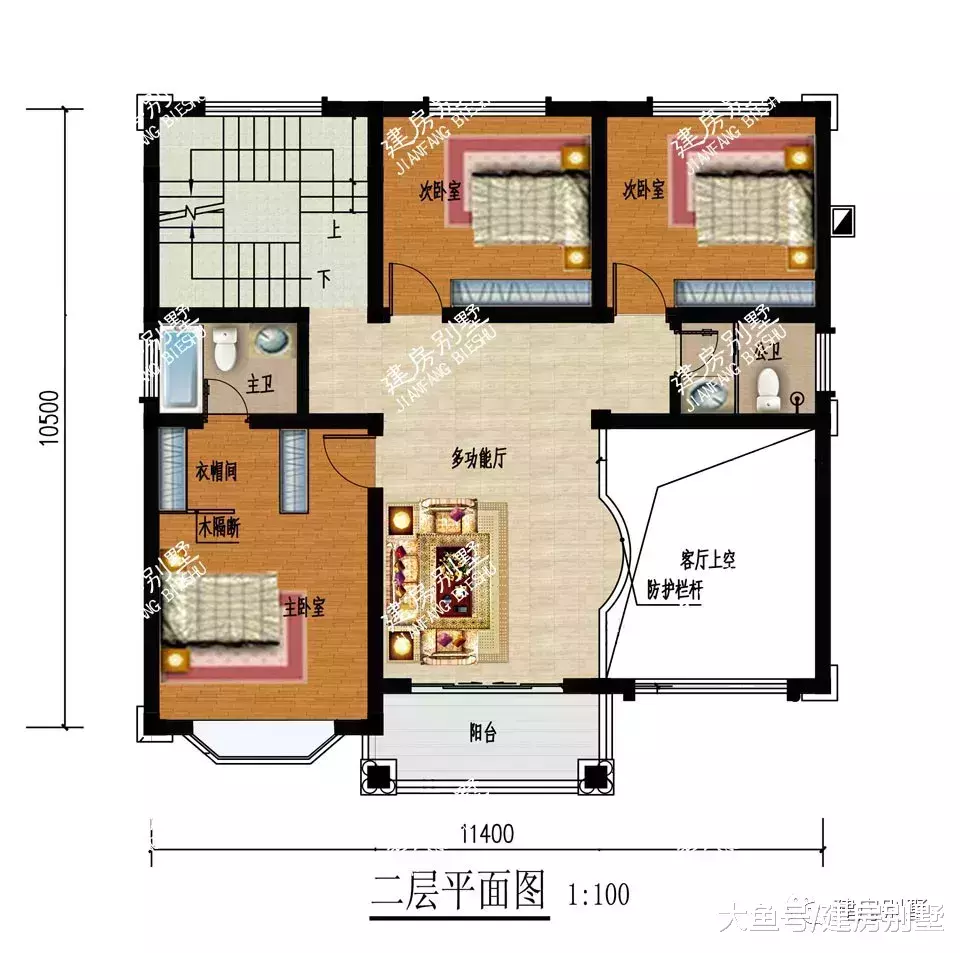 客厅挑空的农村自建房户型, 做个低调的有钱人, 这房高档不张扬