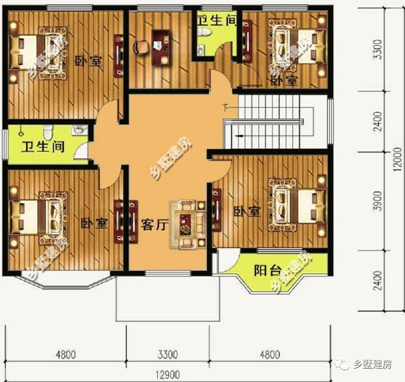 2款进深12米的农村别墅, 80后为啥都喜欢第二款呢? 那你呢?