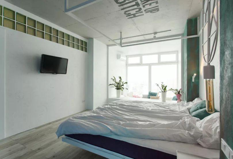 100平米女性向室内设计的公寓 竟然还有秋千