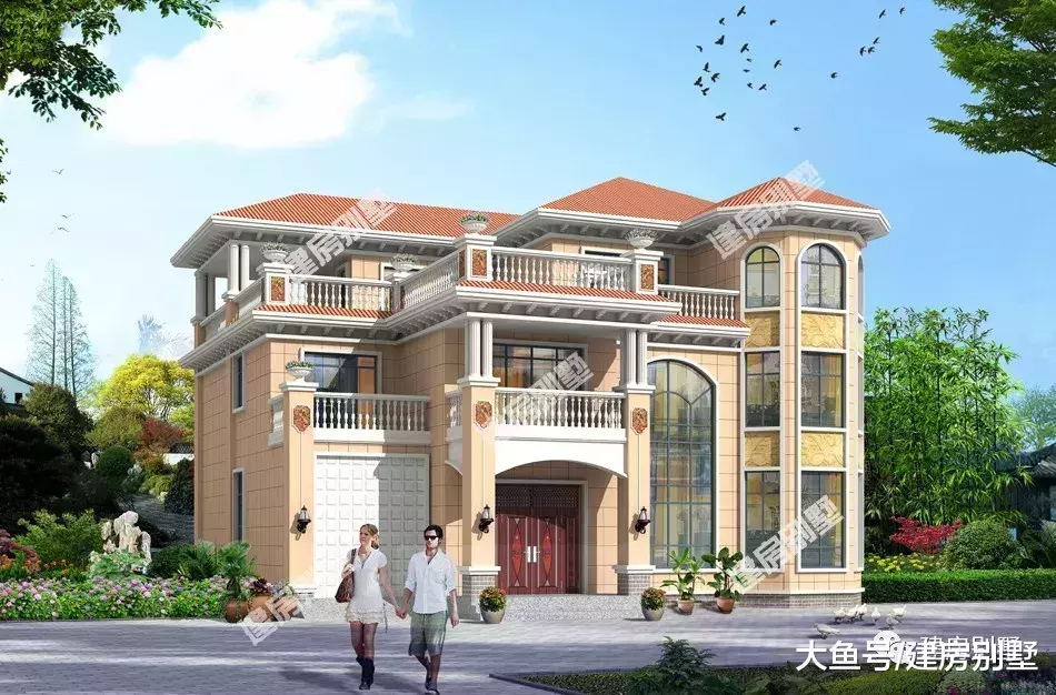 豪华农村别墅户型, 你跟豪门之间, 就差一栋洋房的距离