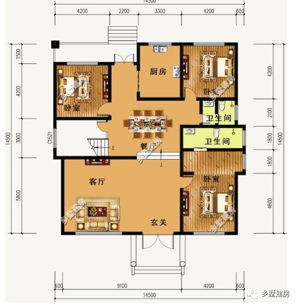 农村二层小洋楼应该怎么建? 500套图纸中精选的5套来给你答案