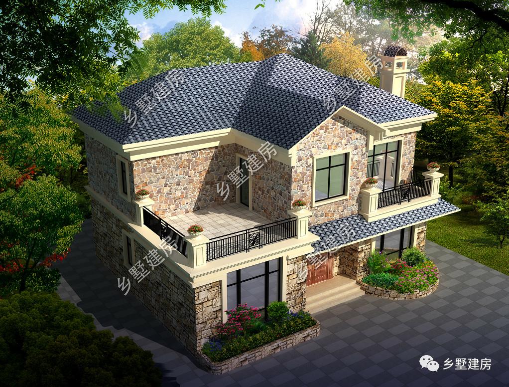 欧式田园尽享乡间趣味, 13x9米三层别墅来袭, 势不可挡