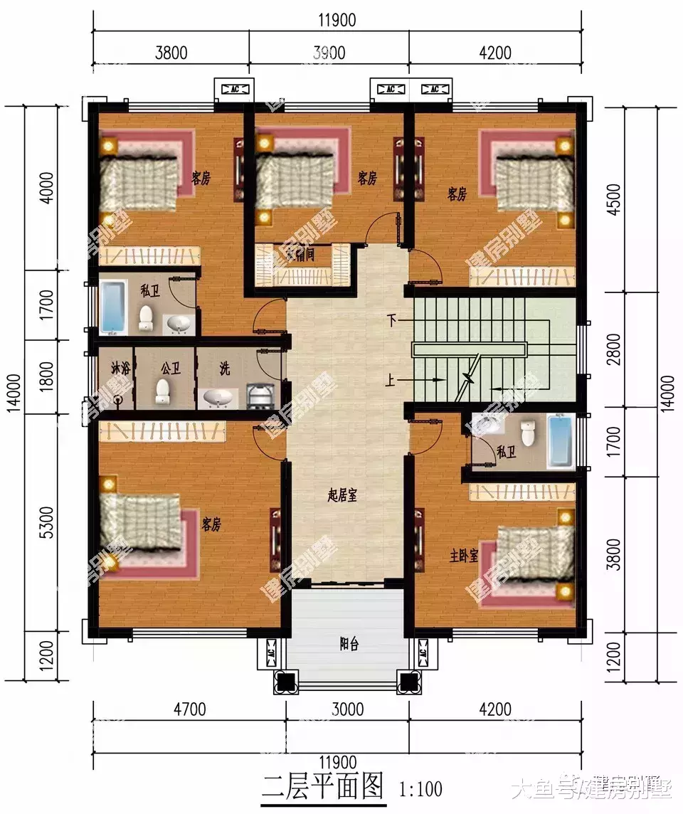 3款让人疯狂的自建房户型, 七大姑八大姨都来问我要施工图