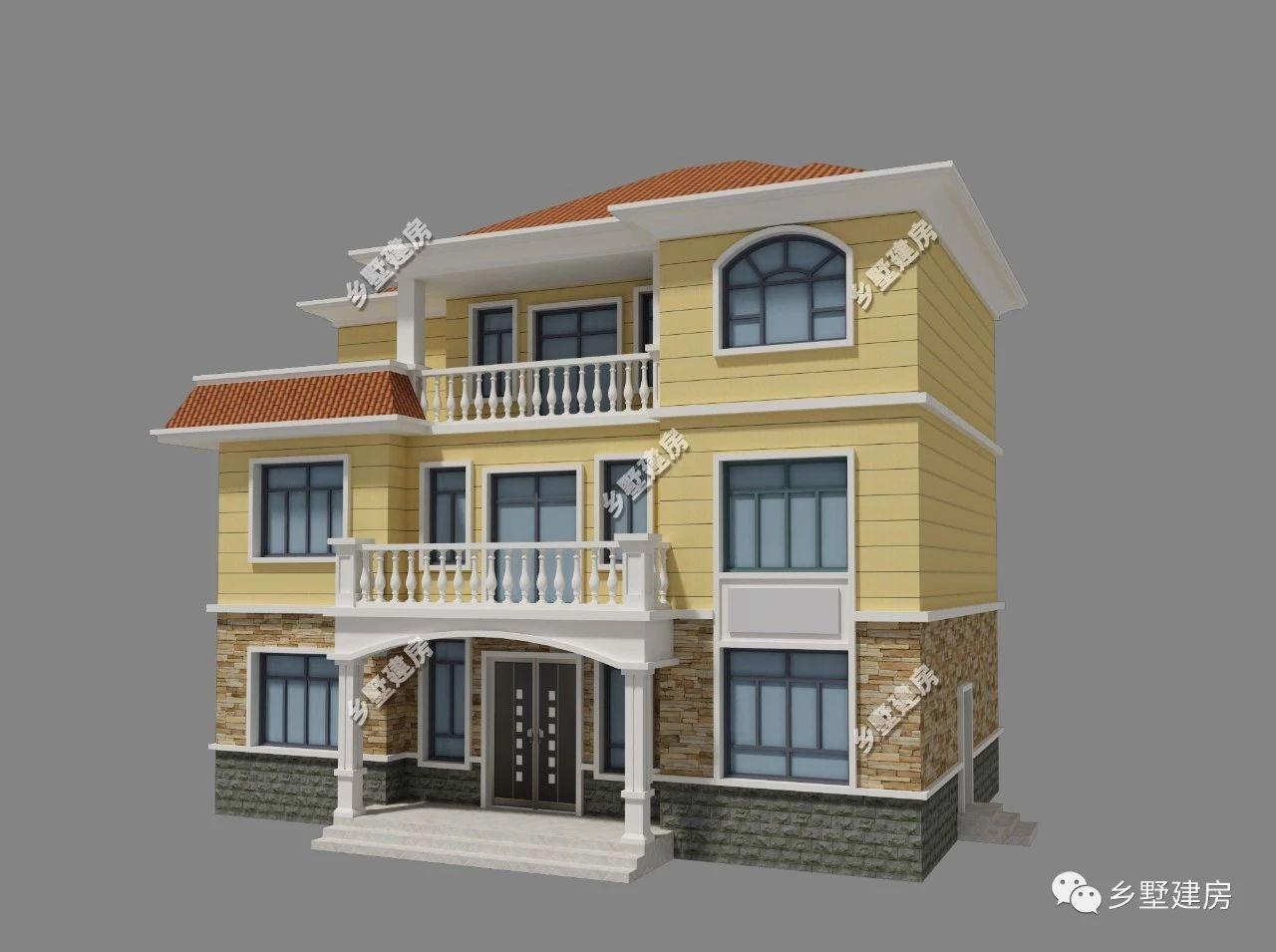 欧式田园尽享乡间趣味, 13x9米三层别墅来袭, 势不可挡