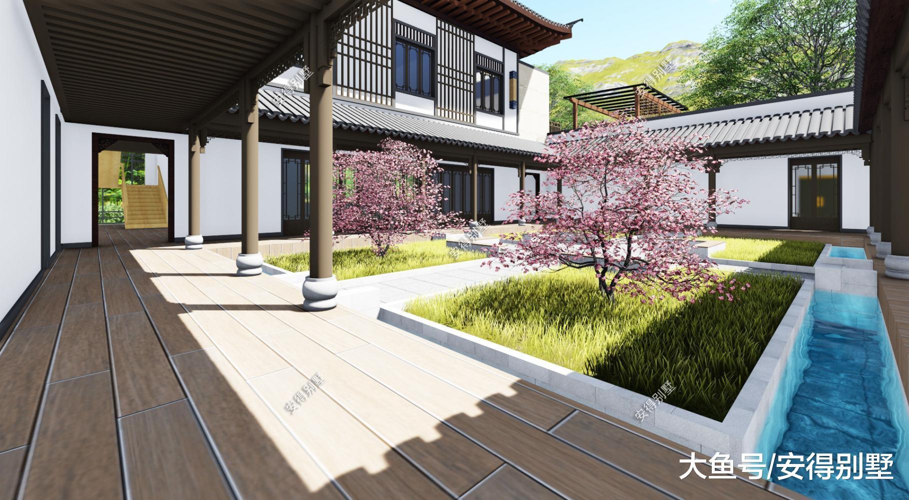 农村自建四合院民宿, 传统的中式建筑实在太美, 大小庭院衔接如画