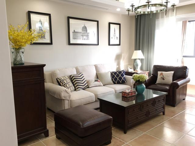 95㎡新婚房装修完了, 差不多花了25万, 偏美式风格