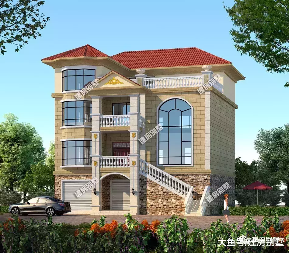 带架空层设计的农村别墅, 这样典雅的住宅住起来肯定不一般