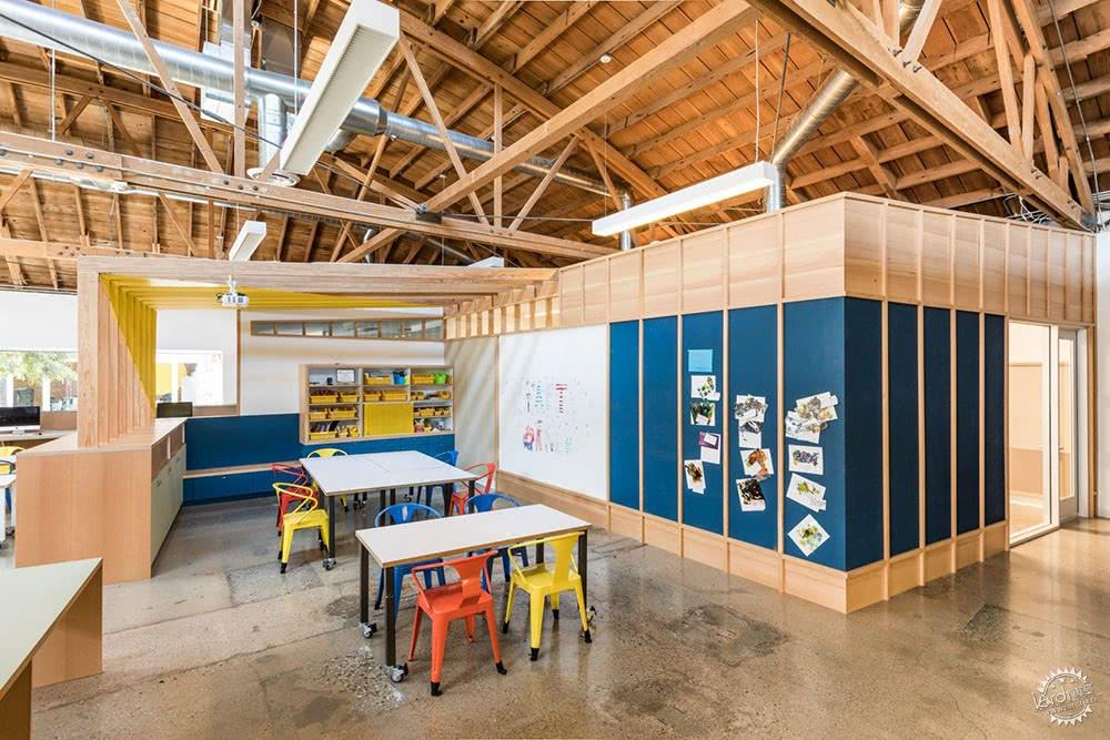 工业建筑摇身一变, 便是色彩斑斓的儿童场所