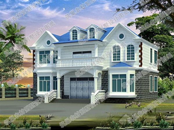 25万带飘窗农村小别墅设计图13×11米带阁楼层, 既隔热又洋气!