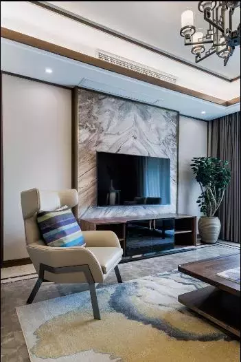 125㎡现代中式, 不笨重不老气, 却庄重高档!