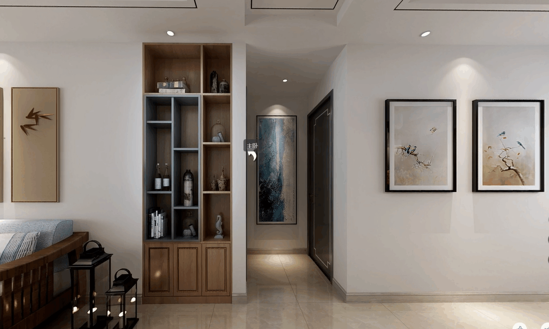 125平三居室简约中式风格, 阳光城大境陈姐: 怎么省钱怎么装