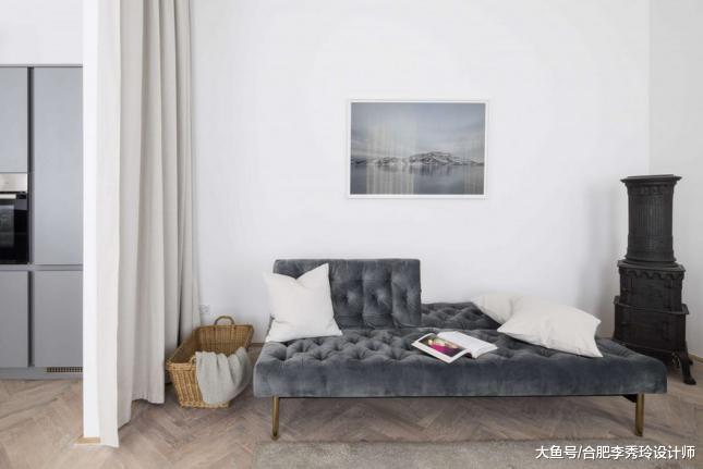 合肥128平房, 装修极致简约, 布帘代替隔断, 凳子做床头柜! 晒晒