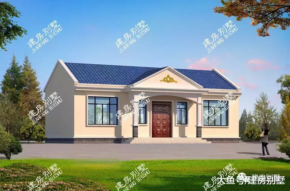 两栋主体造价13万的一层自建房, 给爸妈养老特合适