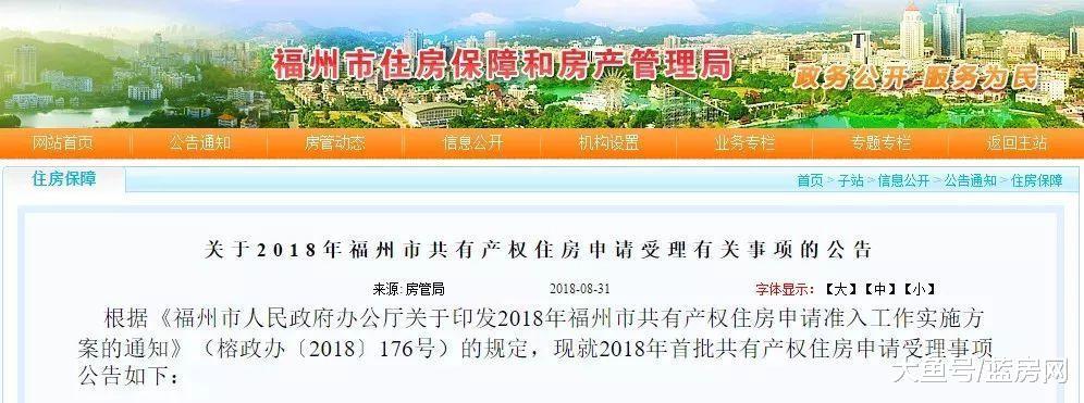 福州首批共有产权房将于12月18日前组织摇号! 中签率有望实现100%