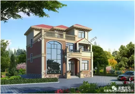 40多万建出百万效果, 这5套三层农村别墅你确定不看一看?