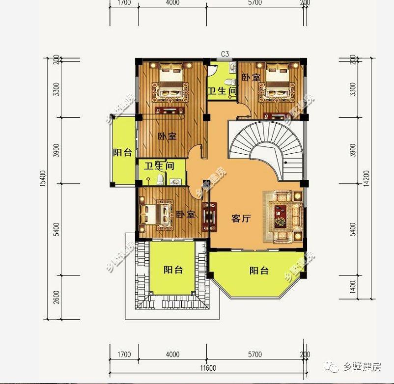 农村自建房什么样? 大飘窗+大阳台, 温馨又舒适! 赶紧带回家!