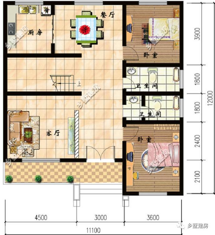 2款进深12米的农村别墅, 80后为啥都喜欢第二款呢? 那你呢?