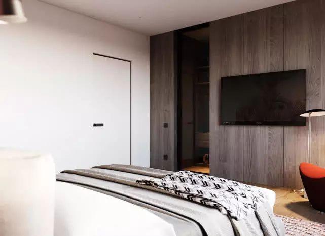 71平米极简风格小公寓做成深色调 档次一下子提高了