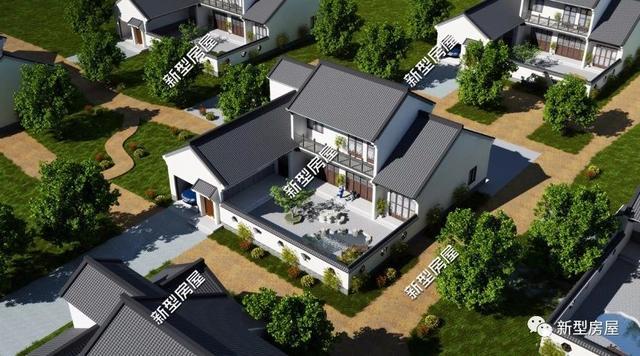 农村建房就选中式, 5套中式户型有庭有院, 随便秒掉小洋楼