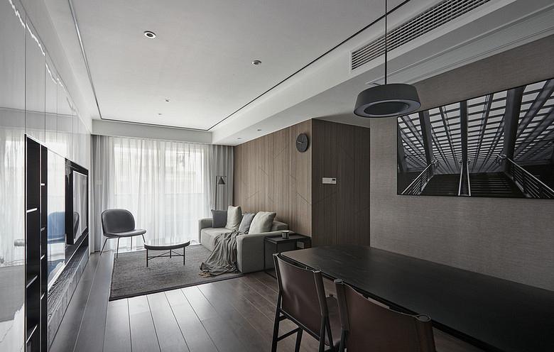 20万装修的100平米现代风格三室两厅 轻奢又有格调的家