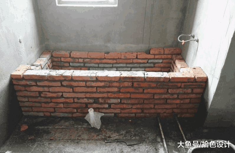 所有柜子做砖砌, 卫生间这块我很满意, 可橱柜总感觉怪怪的