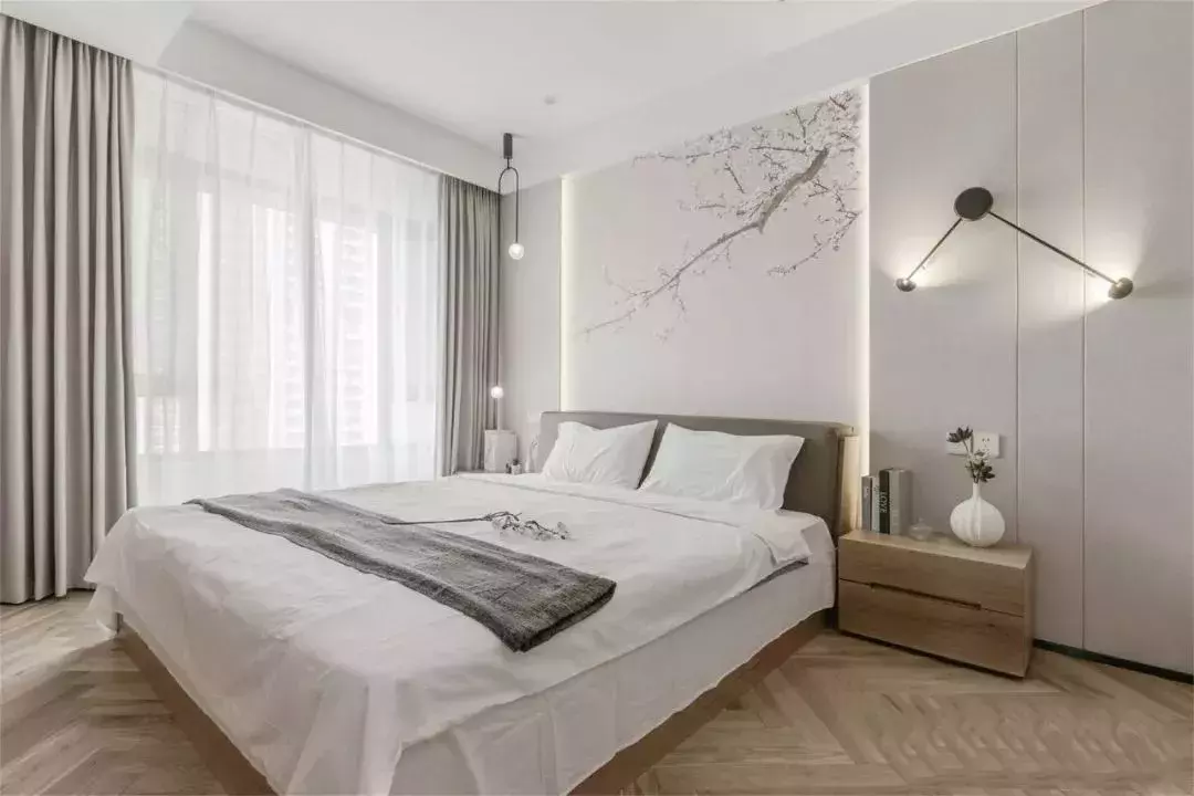 新中式风的卧室设计, 这样的房间睡着可真舒适