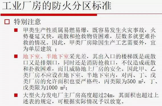 防火分区的设计标准