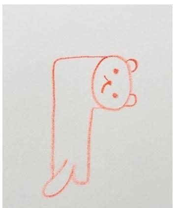 邻居小孩画诡异90°直角生物, 他满头问号一进浴室爱猫的姿势懂了