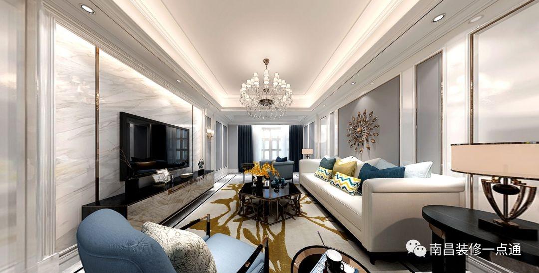 115平美式新古典, 南天金源三居室想装耐看点就这样设计!