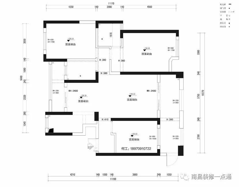 115平美式新古典, 南天金源三居室想装耐看点就这样设计!