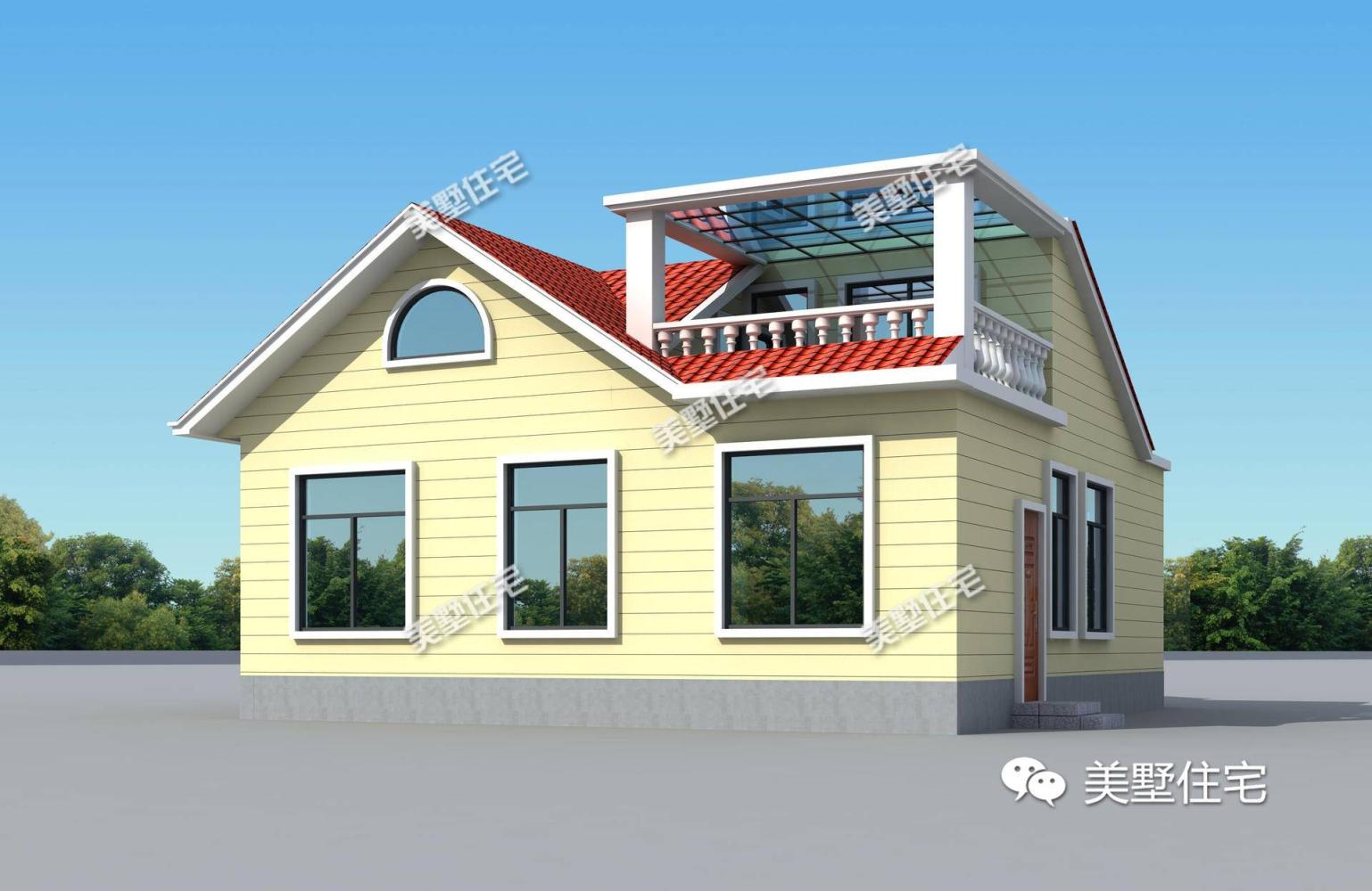 谁说一层不如高层, 这栋一层带大院阁楼地下室, 造价12万!