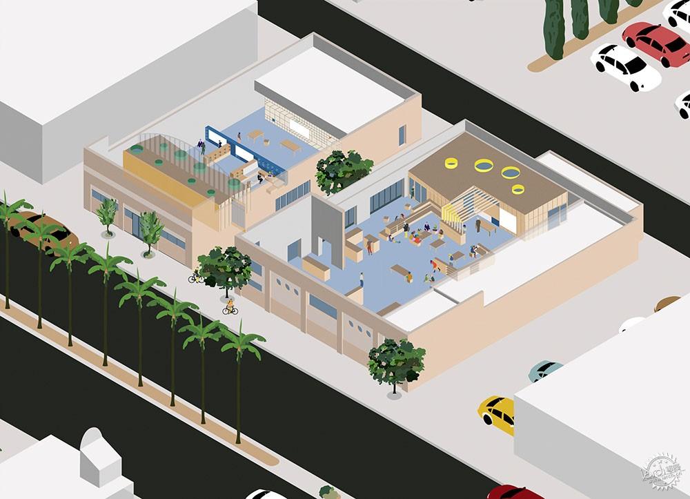 工业建筑摇身一变, 便是色彩斑斓的儿童场所