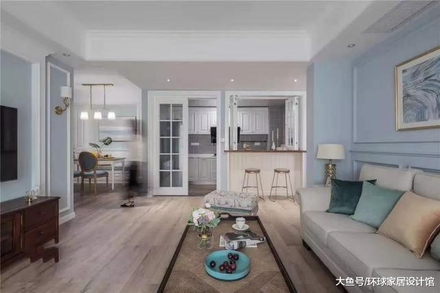 美女回国装新家, 100㎡美式两居室, 亲戚朋友全看呆了!