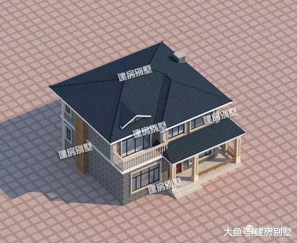 11.65×9.55米农村别墅, 南北通透, 23万建起来