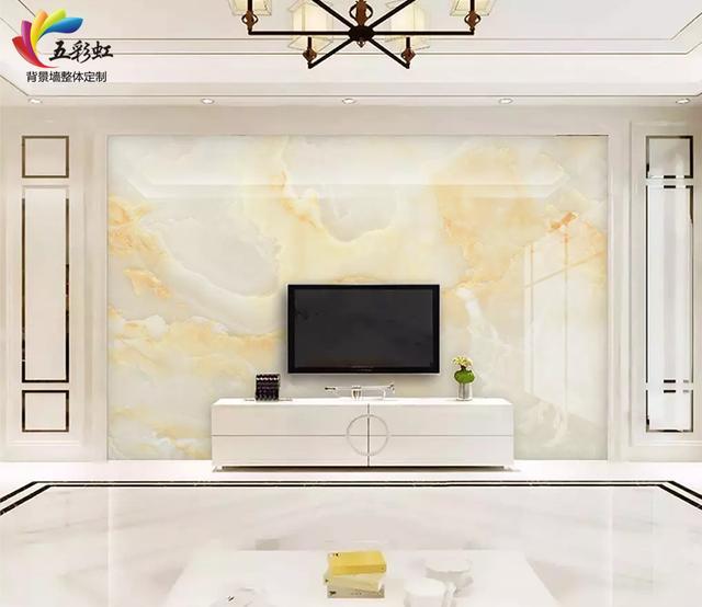 10款高温微晶大理石纹背景墙, 护墙板与电视背景墙的完美组合!