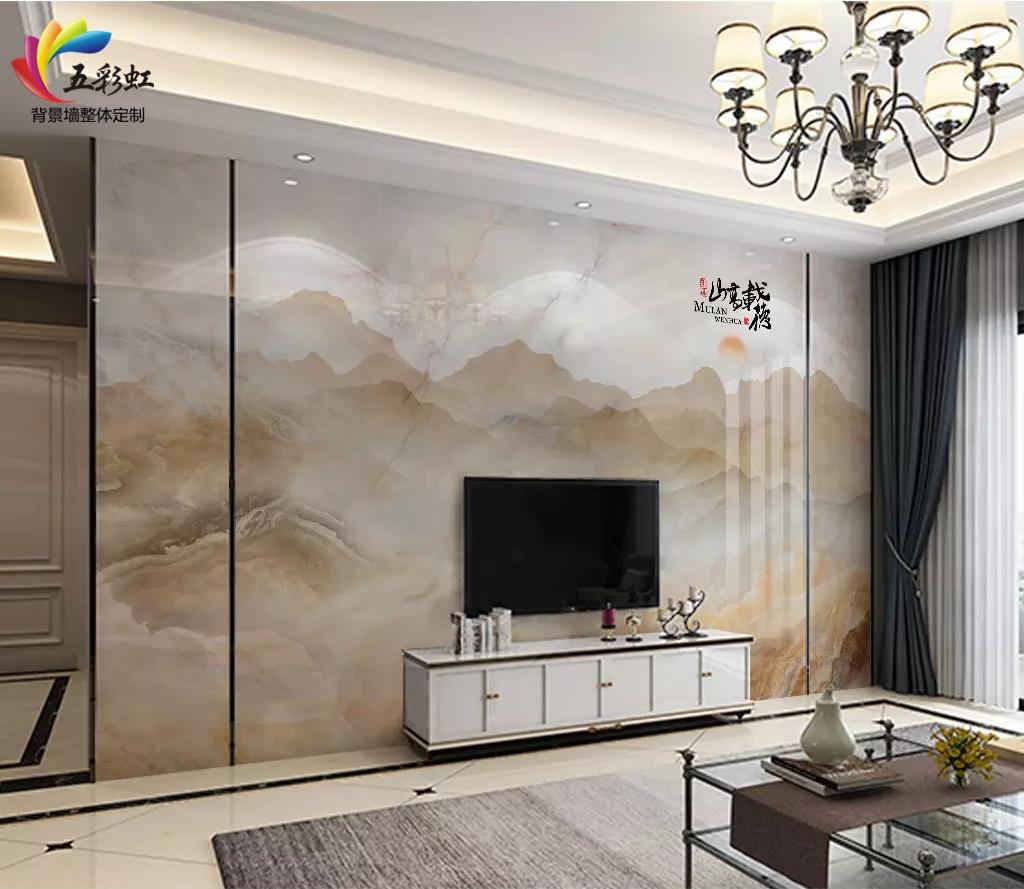 当简约遇上新中式, 客厅电视背景墙总能让人心动!