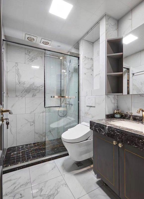 105㎡现代简约与美式风格混搭, 开放式厨房设计, 儿童房很漂亮