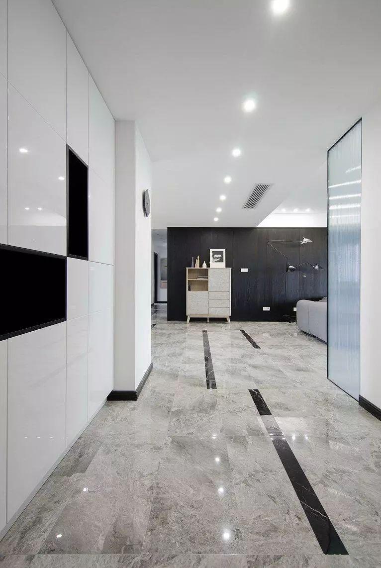 275㎡现代简约, 黑与白的交织, 装修轻奢的档次!