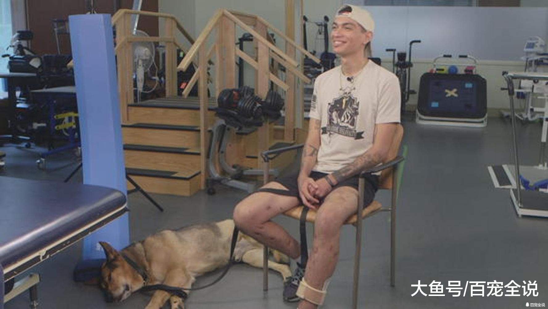 军犬不幸遭遇炸弹袭击断脚一拐一拐还遇上枪战, 仍死守士兵身边!